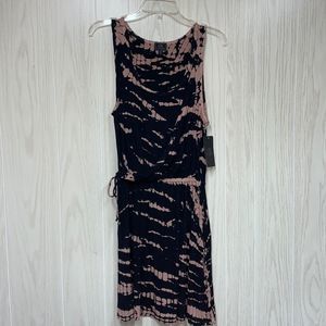 PL Movement Pink Lotus Black Tie Dye Dress Size Small